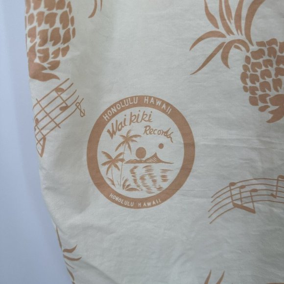 Vintage Hawaiian Togs Button Front Short Sleeve Shirt Size XL Guitars Pineapples - Picture 11 of 11